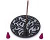 Tree of Life Black Soapstone Incense Burner